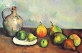Bodegón jarra y fruta Paul Cezanne